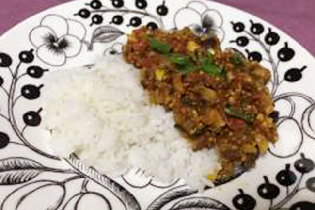 くまもとの赤×TOFU MEAT(トーフミート)のキーマカレー