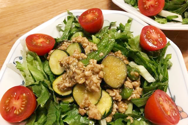夏野菜とTOFU MEAT(トーフミート)の甘から炒め